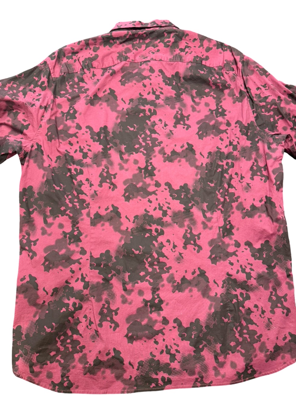 Kenneth Cole Maroon Black Camo Shirt Mens XXL Button Down Y2K Night Style!!! - Picture 4 of 7